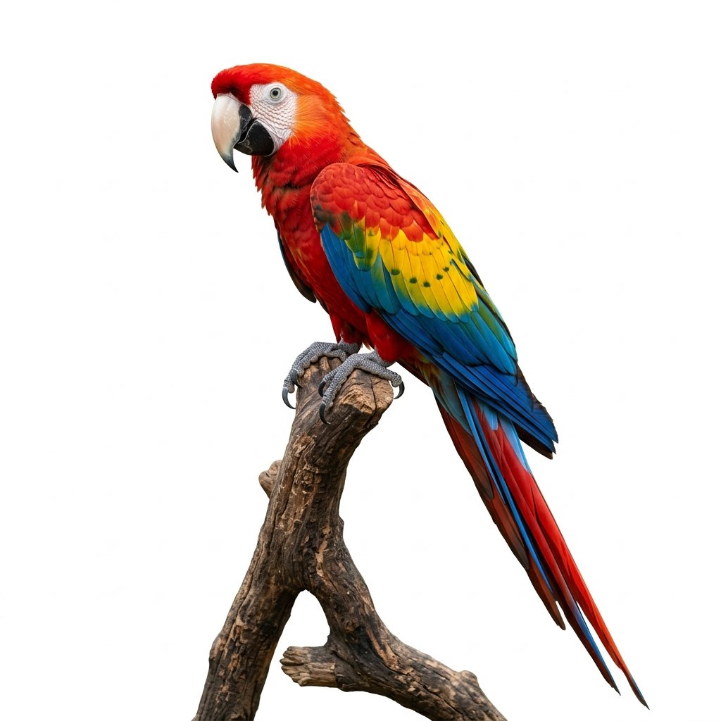 Scarlet Parrot PNG